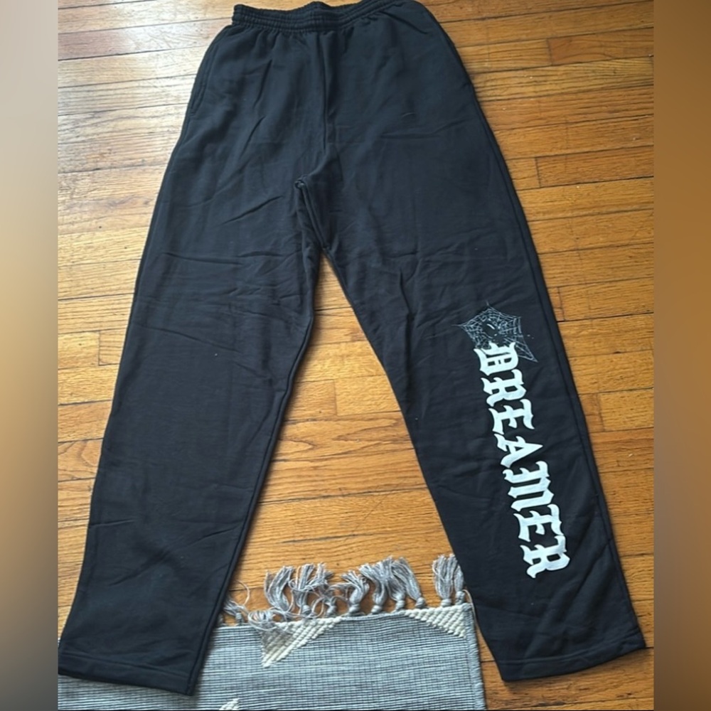 New men’s Sz M black sweatpants joggers pants